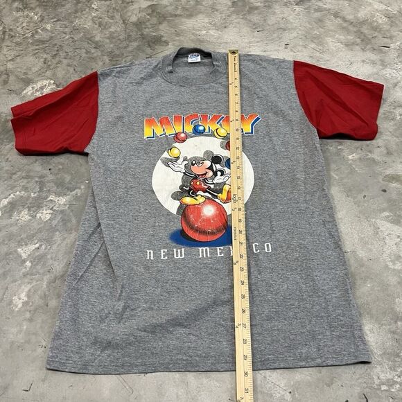 Vintage Disney Mickey Mouse Velva Sheen T-Shirt New Mexico Large Shirt 90s - Picture 4 of 5
